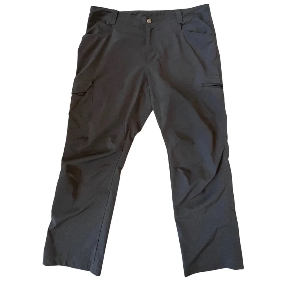 Columbia Mens Omni-Shade Cargo Hiking Pants Gray 36x32 Straight Leg Outdoor